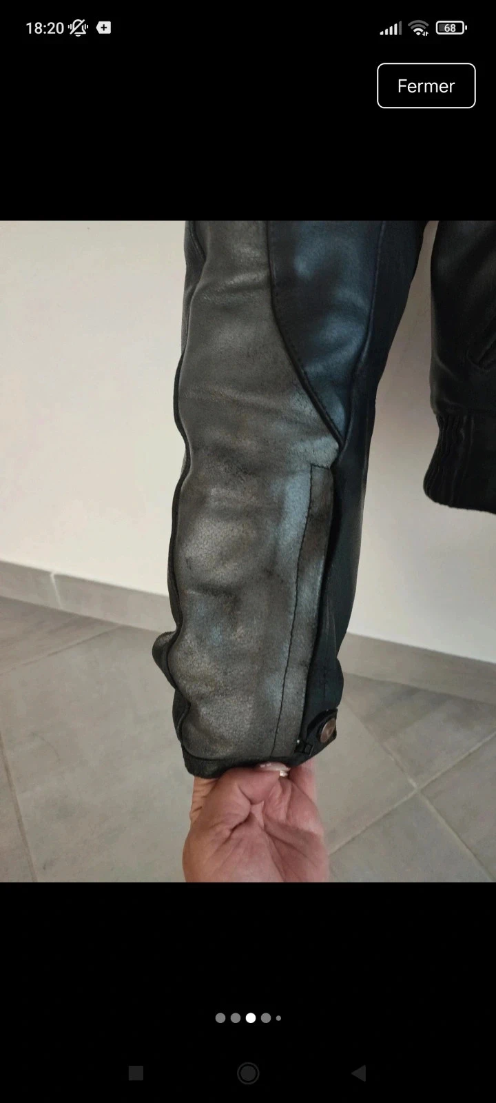 Casaco de moto em couro para homem tamanho 38-40 – photo 3